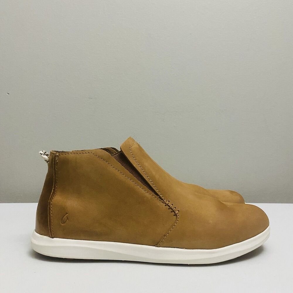 Olukai HAWAI'ILOA MANU HOPE Women's 9 Leather Sneaker Booties 20397-FX18 Brown - Picture 2 of 13